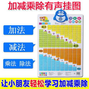 加法减法有声挂图全套认数字1到100按图发声墙贴加减乘除法口诀表