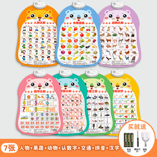 汉语拼音字母表宝宝有声早教挂图婴幼儿童看图认字学说话发声墙贴