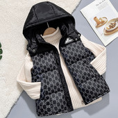 秋冬新款 男童棉马夹儿童羽绒棉马甲女童棉坎肩中大童宝宝外穿背心