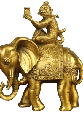 封侯拜相摆件铜象铜大象官印