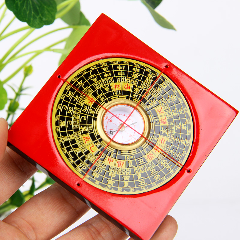 朴器 铜罗盘摆件 罗经仪 电木罗盘指南针 罗盘