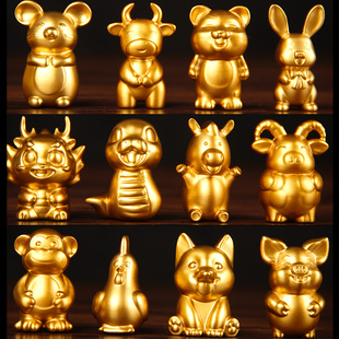 铜十二生肖摆件铜生肖铜鼠牛虎兔龙蛇马羊猴鸡狗猪摆件家用装饰