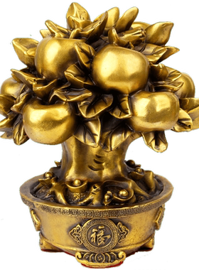 铜树摆件 铜苹果树 铜吉祥树 铜元宝树摆件 铜金钱树送铜钱