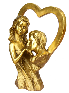 夫妻感情相濡以沫摆件