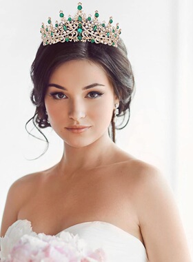 皇冠合金欧美婚礼巴洛克砖石