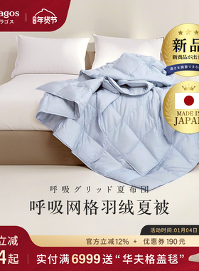 Interlagos日本羽绒薄被儿童空调被可水洗夏凉被酒店被子夏季被芯