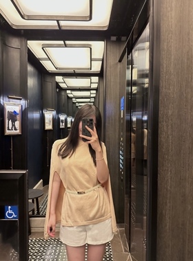 Sin boutique凉风有信秋季开叉设计感小众斗篷宽松披肩慵懒上衣女