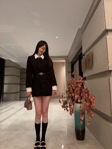 法式气质毛呢翻领外套收腰大衣