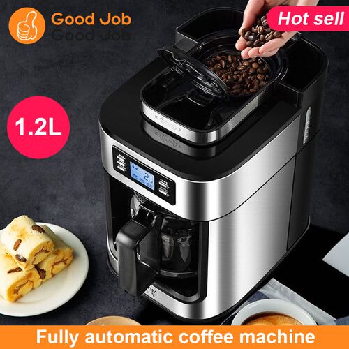 10-Cup Drip Coffee Maker 2 in 1 Grind&Brew Automatic Machine