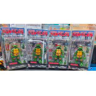 NECA 忍者神龟 达芬奇 拉斐尔 莱昂纳多 米开朗基罗 可动手办模型