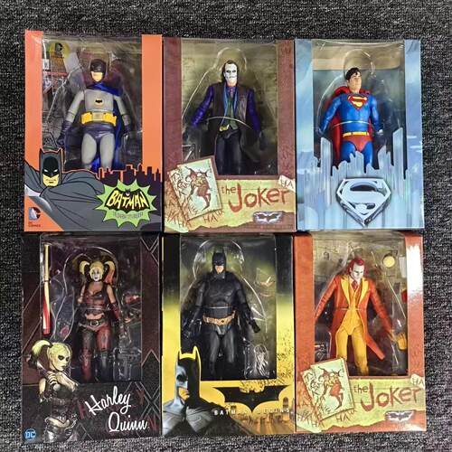 盒装NECA 小丑女JOKER 超人SUPERMAN蝙蝠侠BATMAN可动7寸手办模型