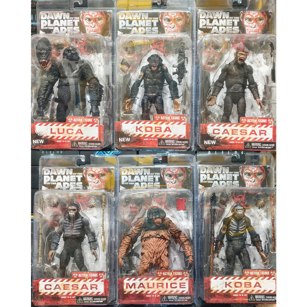 NECA 人猿星球 猩球崛起一代 凯撒 库巴 卢卡 可动人偶 全新未拆