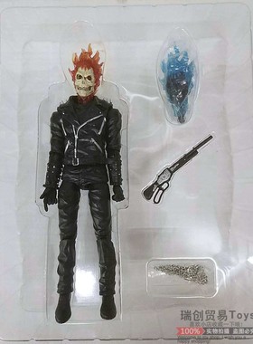 漫威marvel 恶灵骑士 恶灵战警骷髅尼古拉可动人偶手办盒装