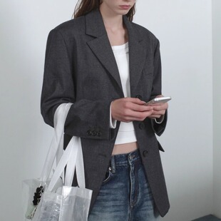 2024秋冬新款 外套 设计感简约廓形三粒扣西服 classic羊毛西装 low