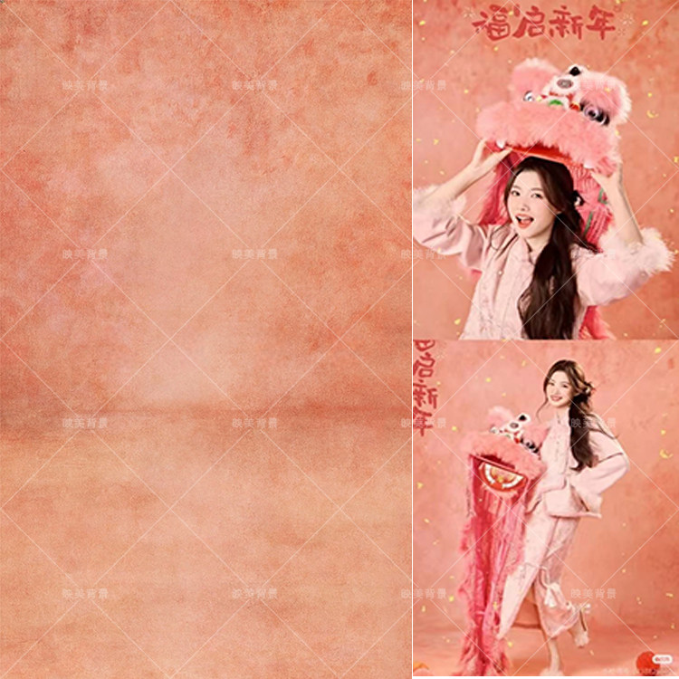 粉色墙面纹理人像写真拍照背景布婚纱影楼直播商拍摄影道具背景纸