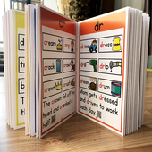 phonics自然拼读161词根英语单词卡片英文句子练习小学早教师学具