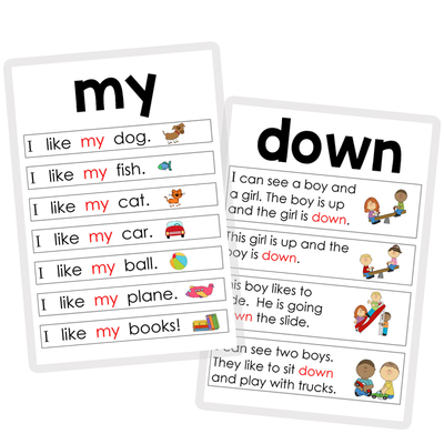 高频词英语入门句子阅读理解卡片