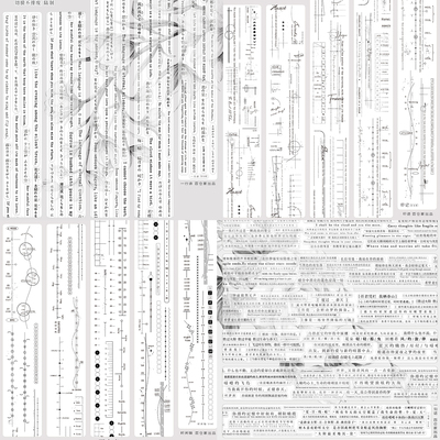 新款文字基础款印迹时间轴一行诗一句话轻复古百仓家手帐和纸胶带