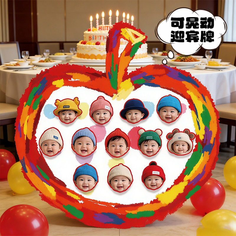 儿童生日宝宝宴会场景布置趣味摇头迎宾路牌男女孩派对装饰路引