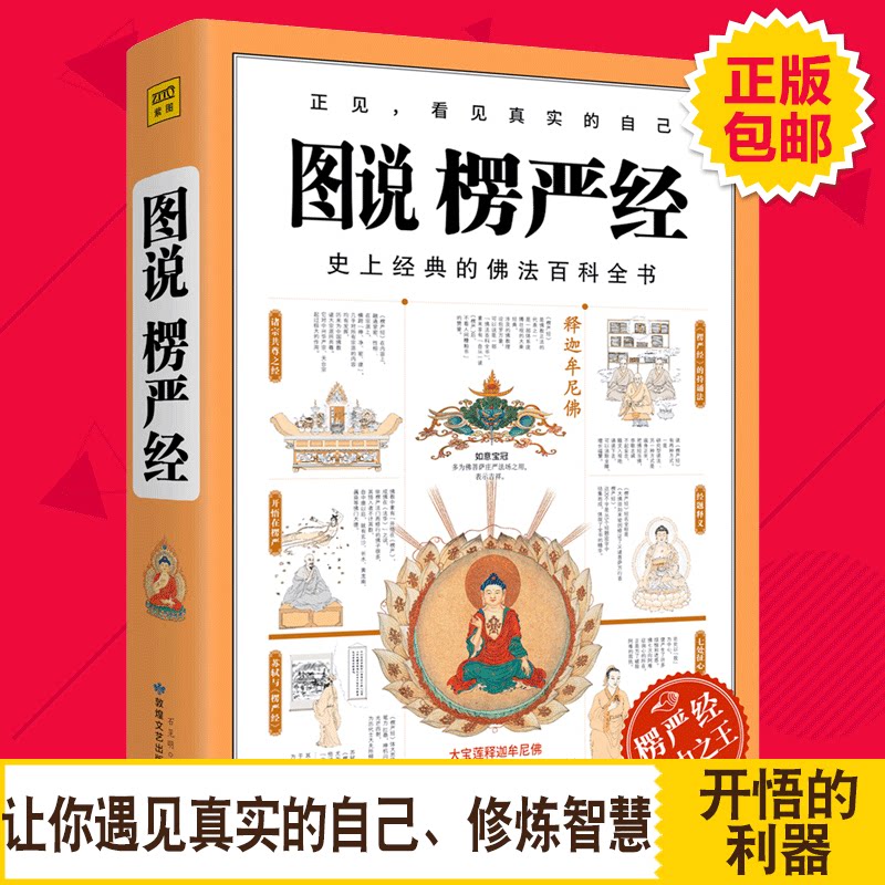 【官方正版】图说楞严经 经典佛法百科全书图解版 正法代表作品哲学教育人生哲理图说金刚经心经经书浅释义贯讲记书籍 敦煌文艺