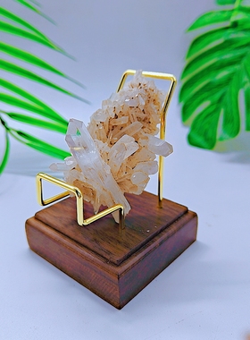 黑檀木水晶矿物标本展示架