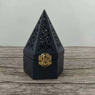 鼠尾草水晶净化消磁熏香木盒容器摆件燃烧器皿专用瑜伽冥想香炉盘