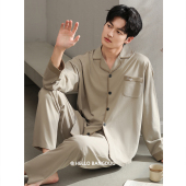 男款 秋季 大码 春秋款 家居服 开衫 纯棉长袖 秋冬薄款 睡衣男士 2026新款