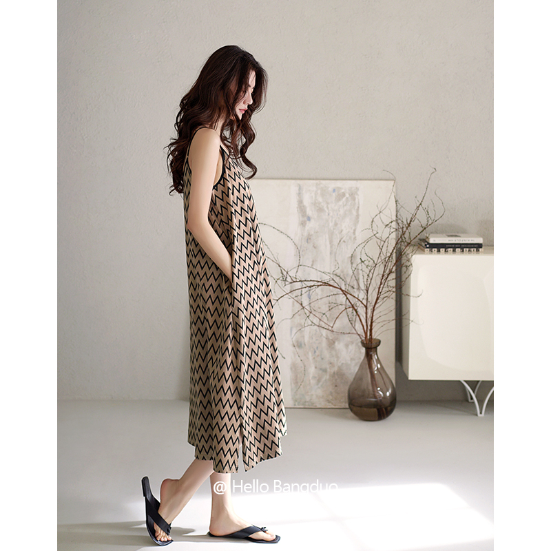 吊带睡裙女士夏季纯棉长款连衣裙