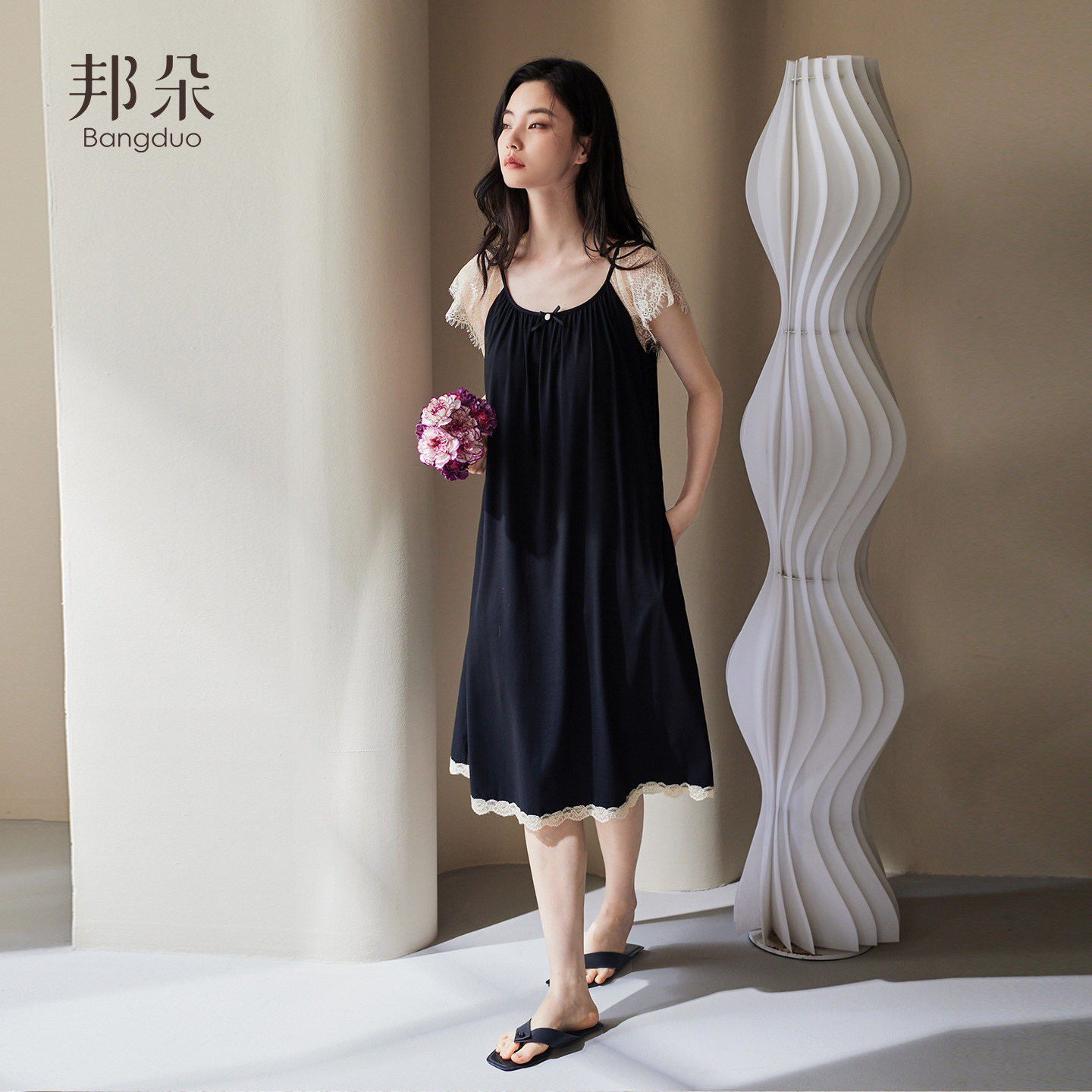 睡裙女士夏季莫代尔短袖连衣裙图片