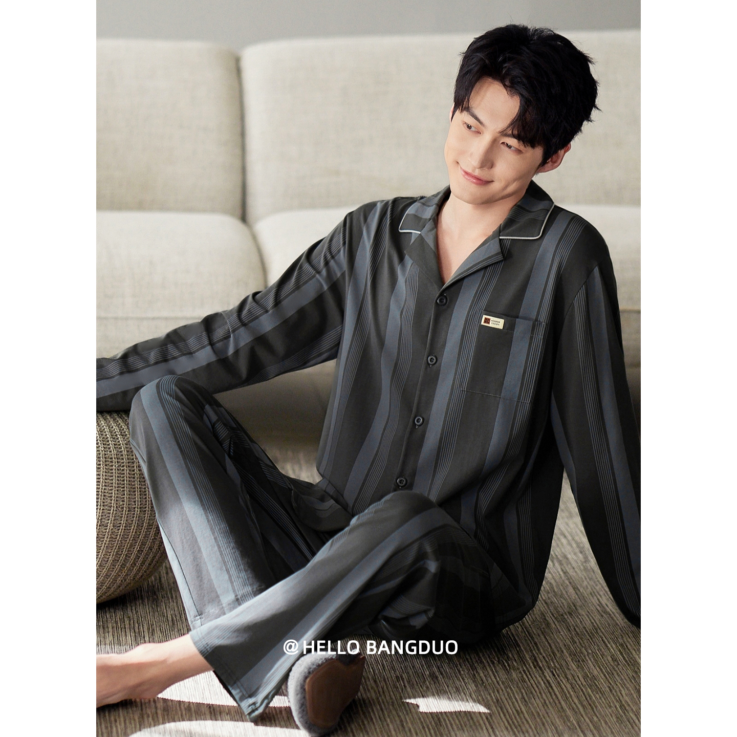 睡衣男士春秋款纯棉长袖家居服