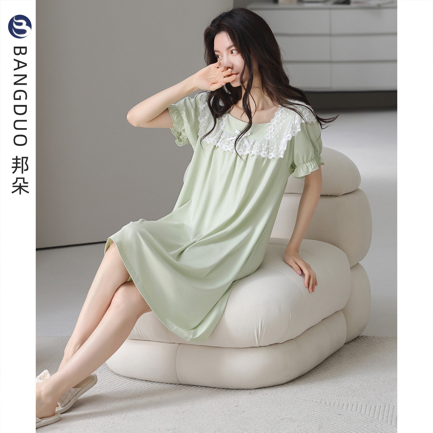 睡裙女夏季莫代尔短袖睡衣裙薄款夏天冰丝凉感孕妇大码夏款连衣裙,女士内衣/男士内衣/家居服,睡裙,淘宝优惠券,粉丝福利购,淘宝优惠卷