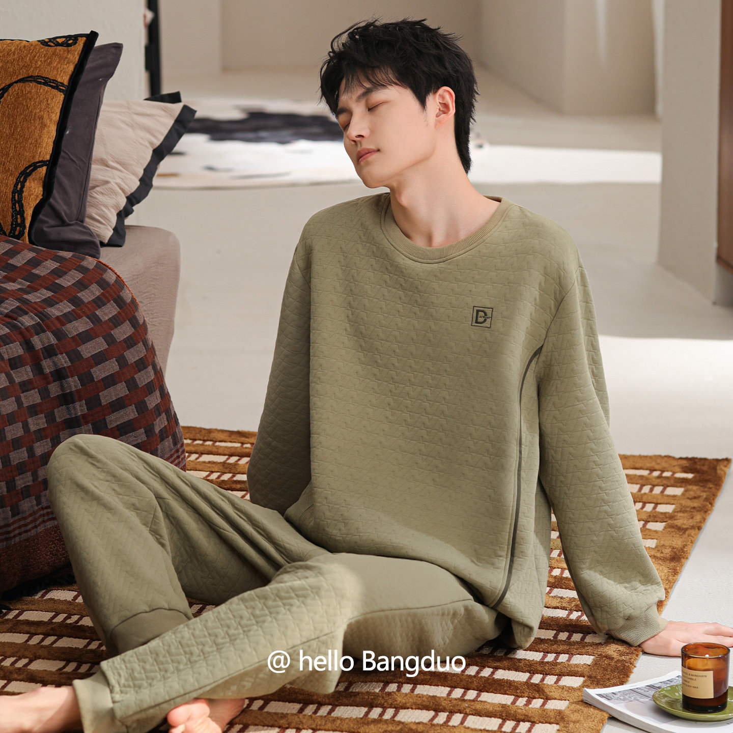 睡衣男士春秋款加厚纯棉长袖秋冬季薄款夹棉冬款空气棉夹层家居服,女士内衣/男士内衣/家居服,睡衣/家居服套装,淘宝优惠券,粉丝福利购,淘宝优惠卷