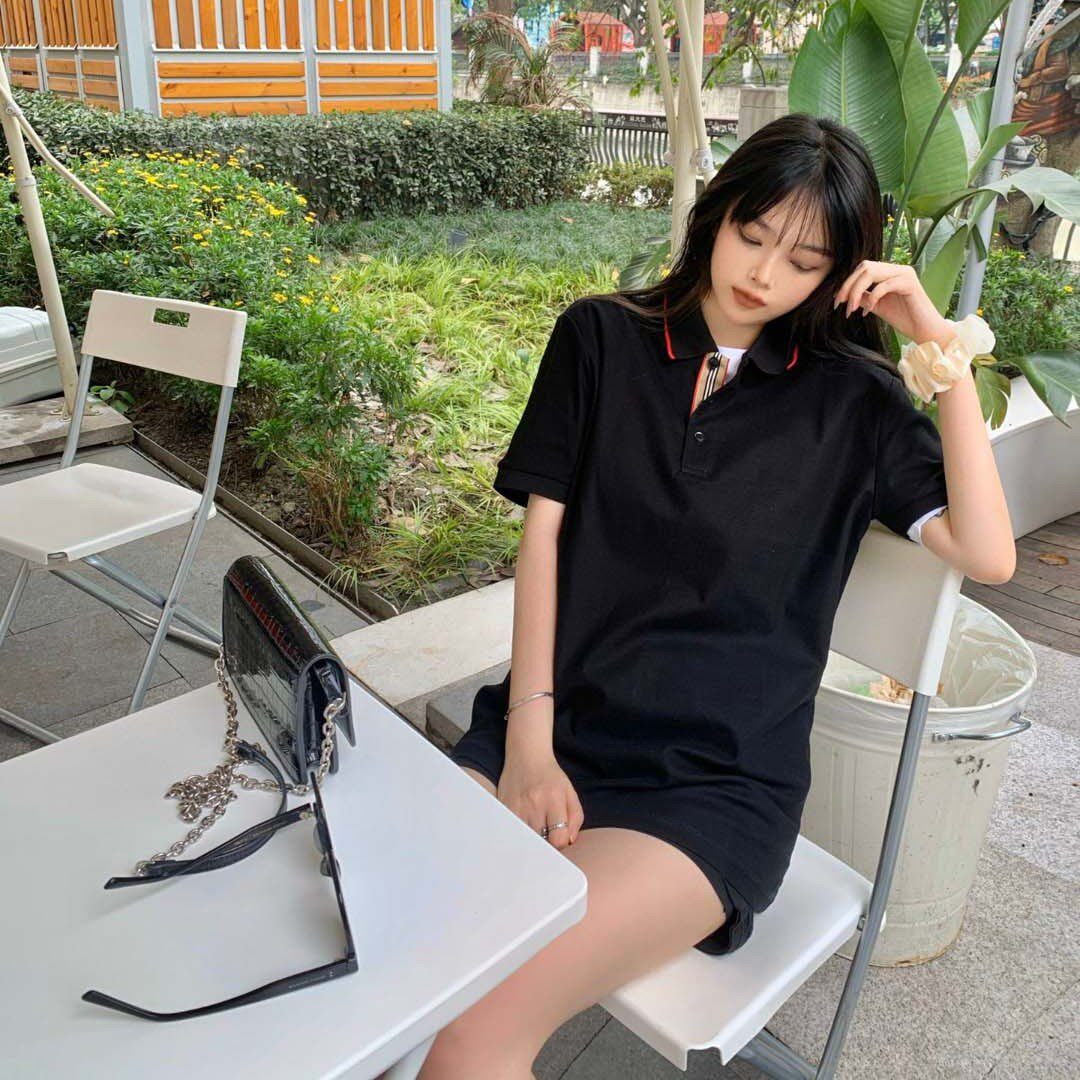 Polo衫25夏季新款宽松休闲短袖女