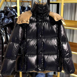 海外折扣村直邮25SS冬季新款经典短款Parana宽松拼色羽绒服外套