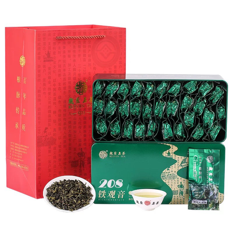 魏荫名茶 安溪高山铁观音 乌龙茶一级清香型 浓香型208口粮茶春茶