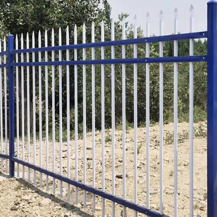 锌钢护栏 小区公园围墙铁栅栏 三横梁镀锌管铁艺围栏 厂家直销