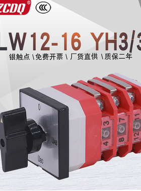 LW12-16 YH3/3三相电压表电压切换测量检测9.6912.3万能转换开关