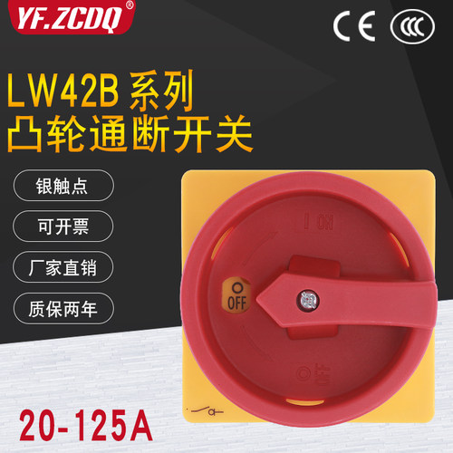 LW42B25-1016/32/63/100A/125-1017 42B2-1824/LF101凸轮通断开关