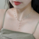 小众气质高级感简易简约珍珠项链y字通勤时尚 锁骨链925纯银508100