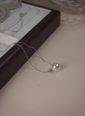 yeajewel简约气质白珍珠满天星项链925银小众百搭锁骨链日韩31294