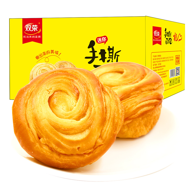 双荣手撕面包红豆味原味蛋糕点心