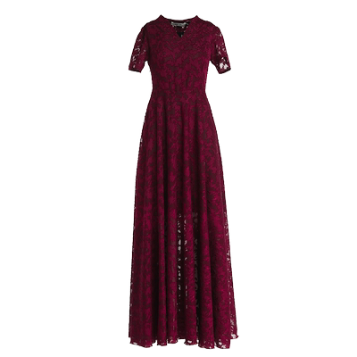 绿慕优雅气质提花大摆长裙