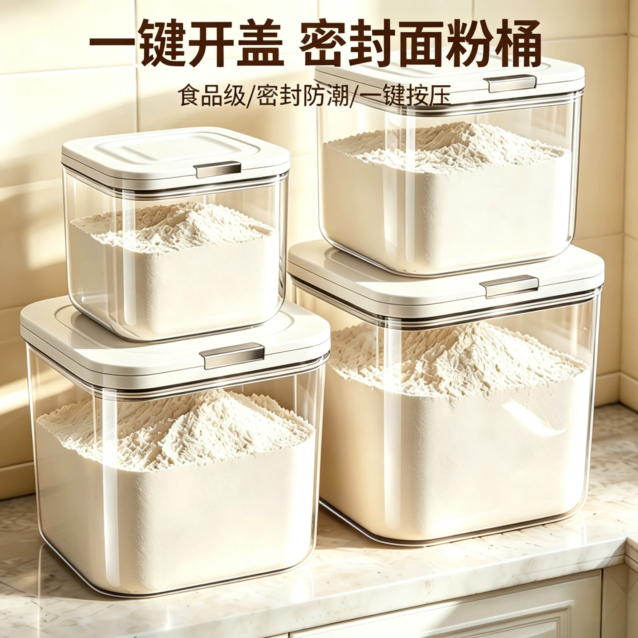 面粉储存罐收纳神器家用专用面桶食品级防虫防潮密封装面粉容器