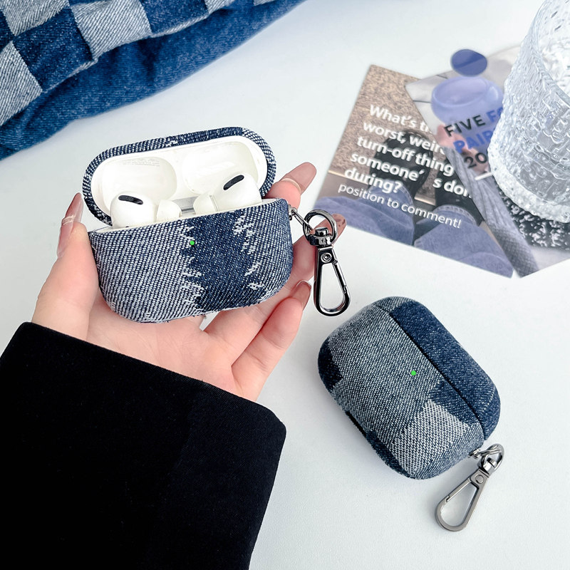 NUOPAISI不规则牛仔布纹适用苹果AirPods4耳机壳pro第三代ipod2无线蓝牙全包硬壳新款airpodspro3保护套3代壳,3C数码配件,耳机保护套,淘宝优惠券,粉丝福利购,淘宝优惠卷