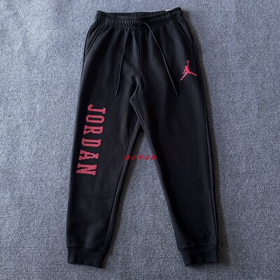 NIKE耐克男裤2024冬款加绒保暖JORDAN运动休闲收口长裤FD7468-010