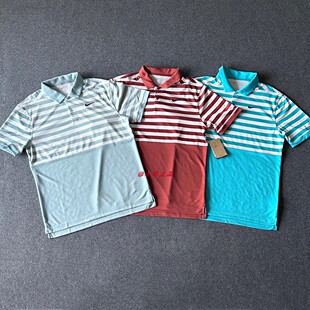 395 NIKE耐克 FZ7447 POLO衫 345 男子运动休闲速干高尔夫条纹短袖