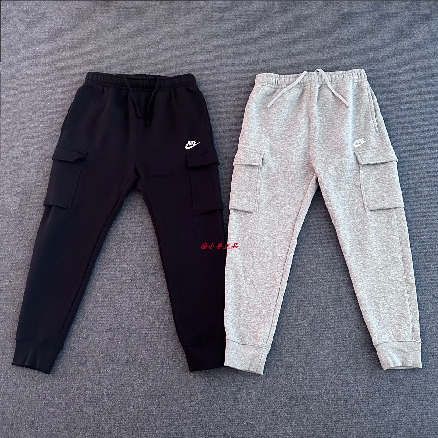 耐克休闲束脚男子保暖加绒长裤