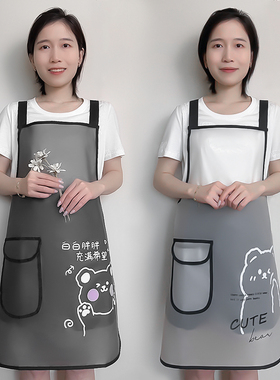 免洗围裙女家用厨房防水防油餐饮专用做饭围腰2025新款年轻工作服