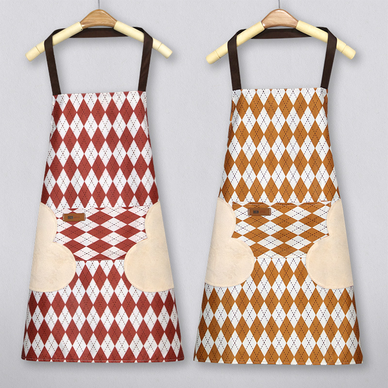 旱龙新款简约防水防油围裙工作服