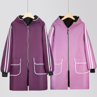 围裙上班专用外套男 防水防油长袖 加绒加厚罩衣女工作服秋冬季 新款